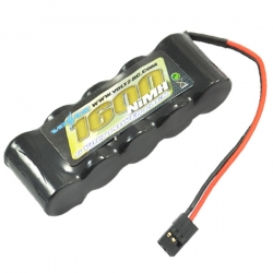 VOLTZ 1600MAH 6.0V RX STRAIGHT BATTERY W/ JR PLUG